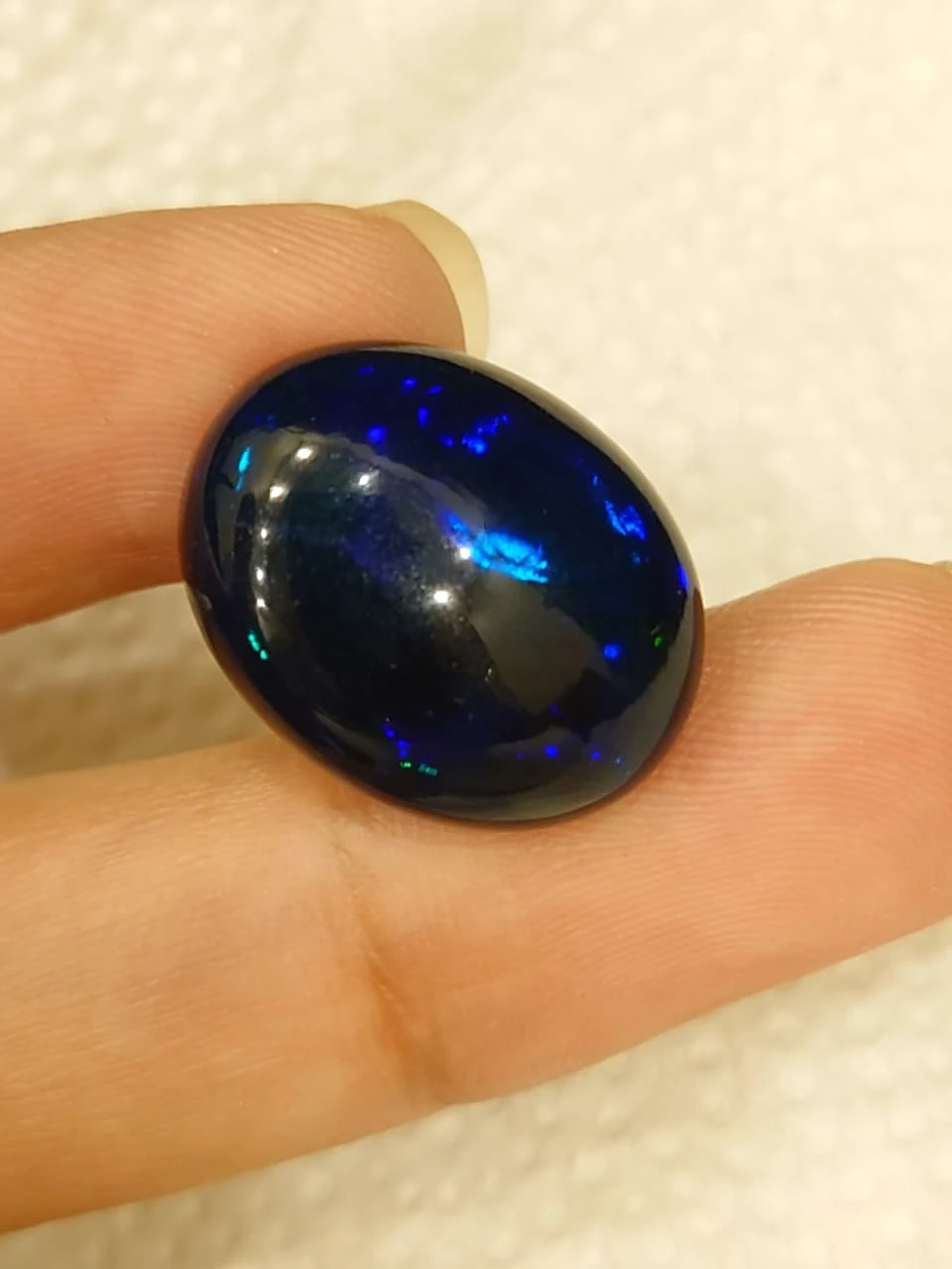 11ct Natural Black Opal Loose Gemstone from Ethiopia — view 3